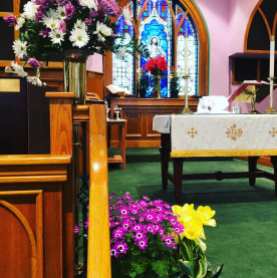 Easter altar flowers